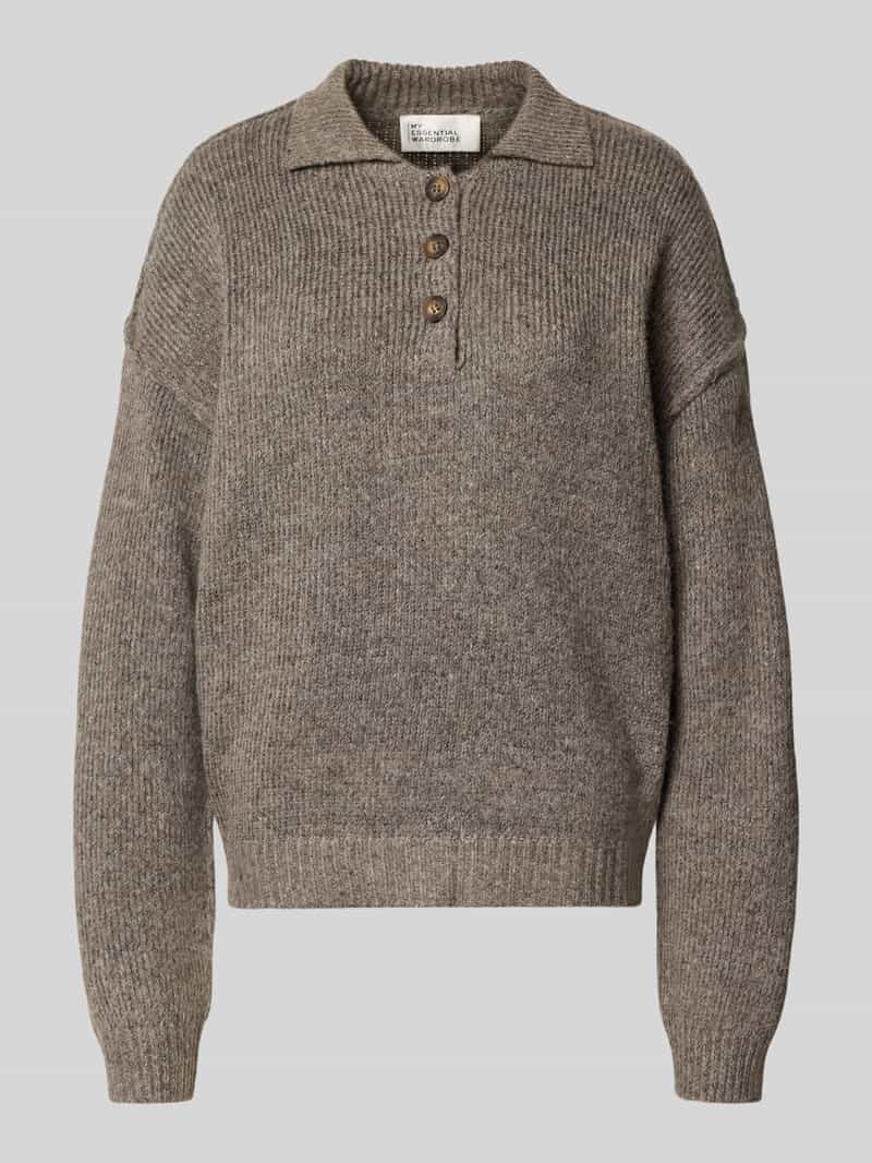 My Essential Wardrobe Oversized gebreide pullover met polokraag model 'Paloma'