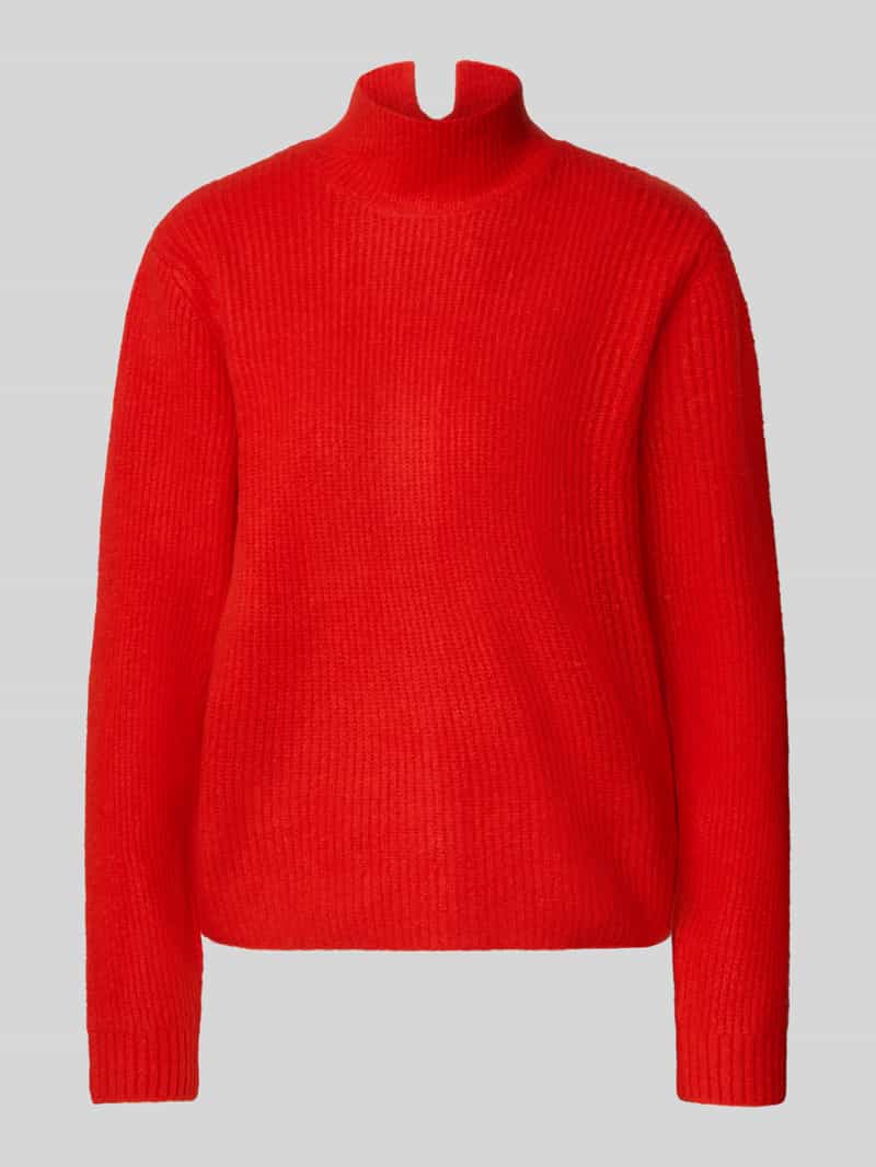 Ichi Gebreide pullover met opstaande kraag en extra brede schouders