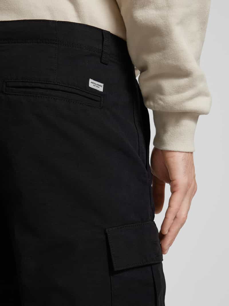 jack & jones Regular fit korte cargobroek met riemlussen model 'COLE'