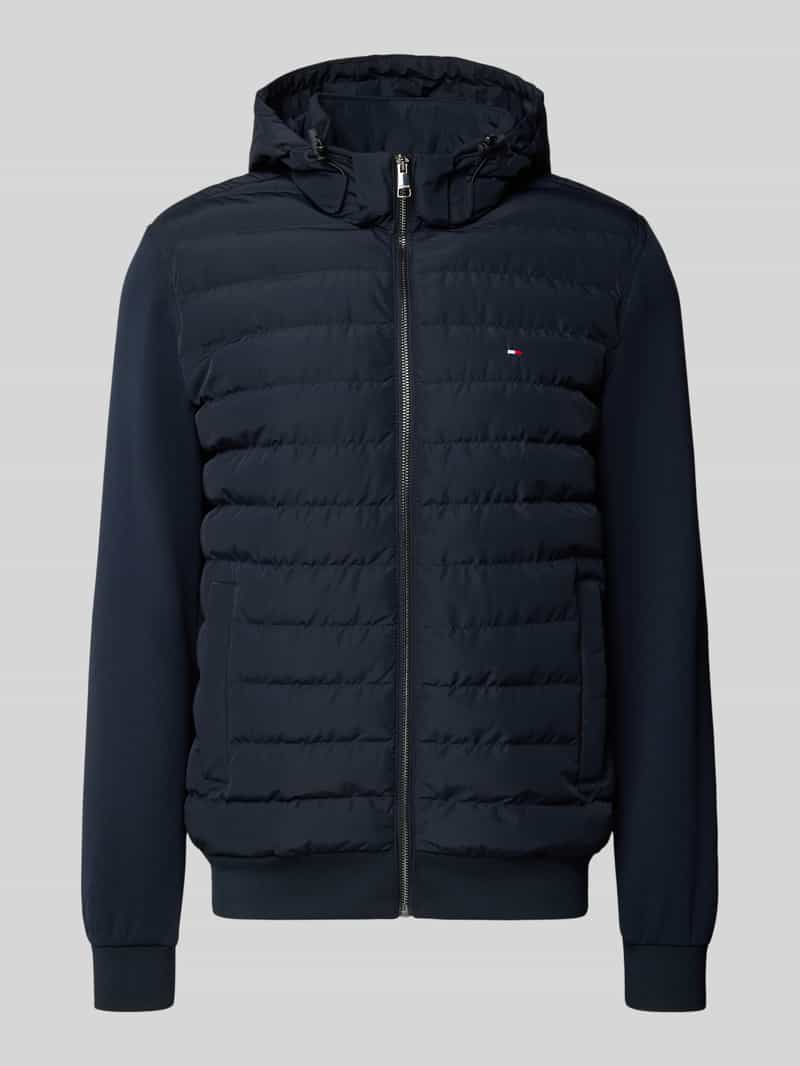 Tommy Hilfiger Regular fit gewatteerd jack met afneembare capuchon