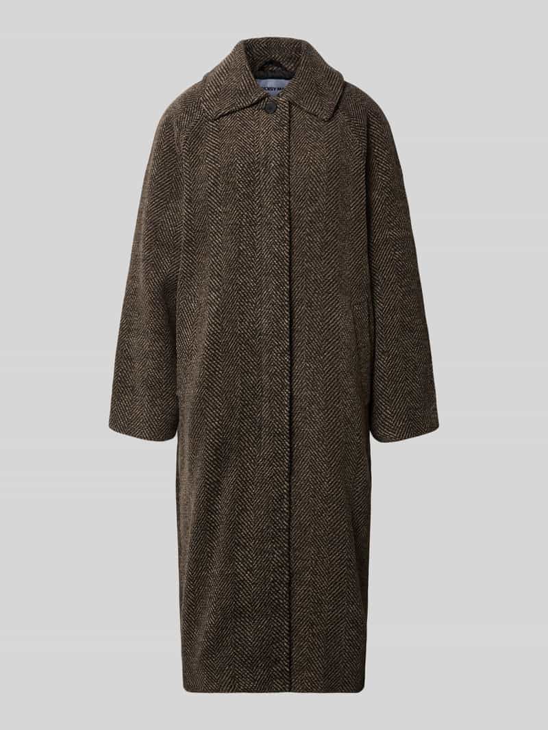 NOISY MAY relaxed fit lange jas met platte kraag model 'MADDIE'