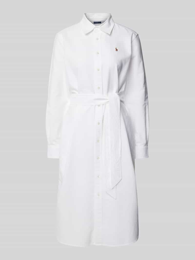 Polo Ralph Lauren Overhemdjurk met logostitching model 'CORY'