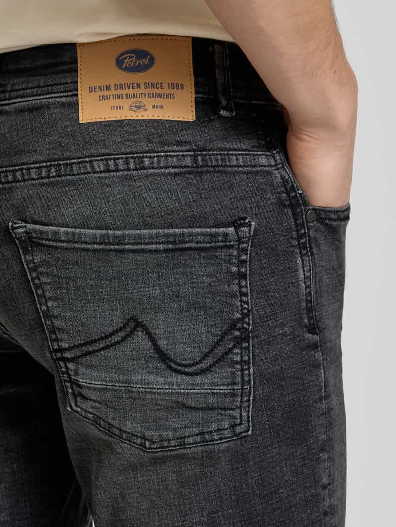 Petrol Korte regular fit jeans in 5-pocketmodel model 'BULLSEYE'