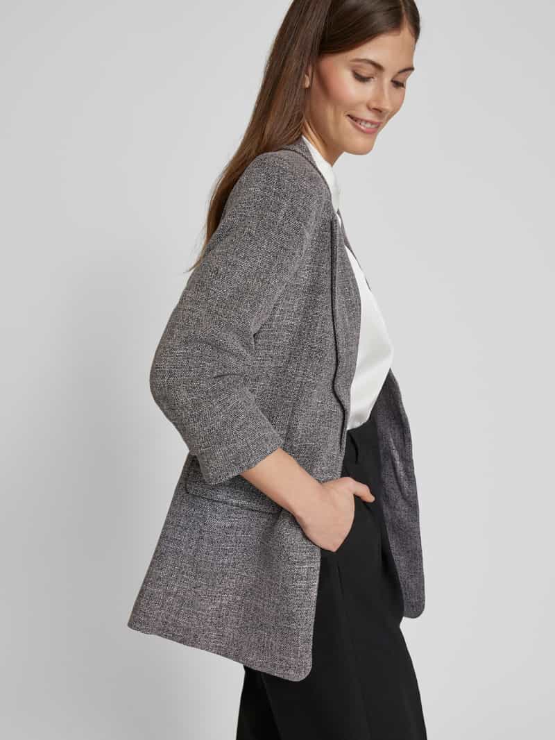 Vero Moda Regular fit lange blazer met plooien model 'FRIDA'