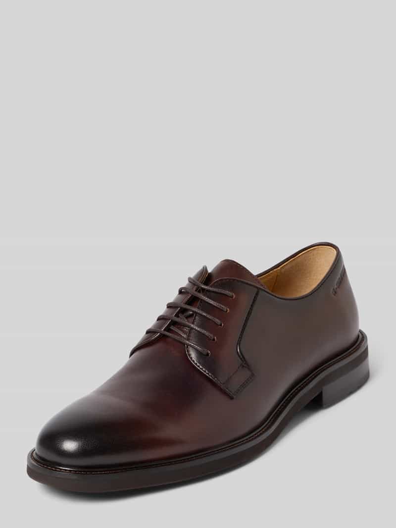 Derby van leer met label in reliëf model 'UMMO'