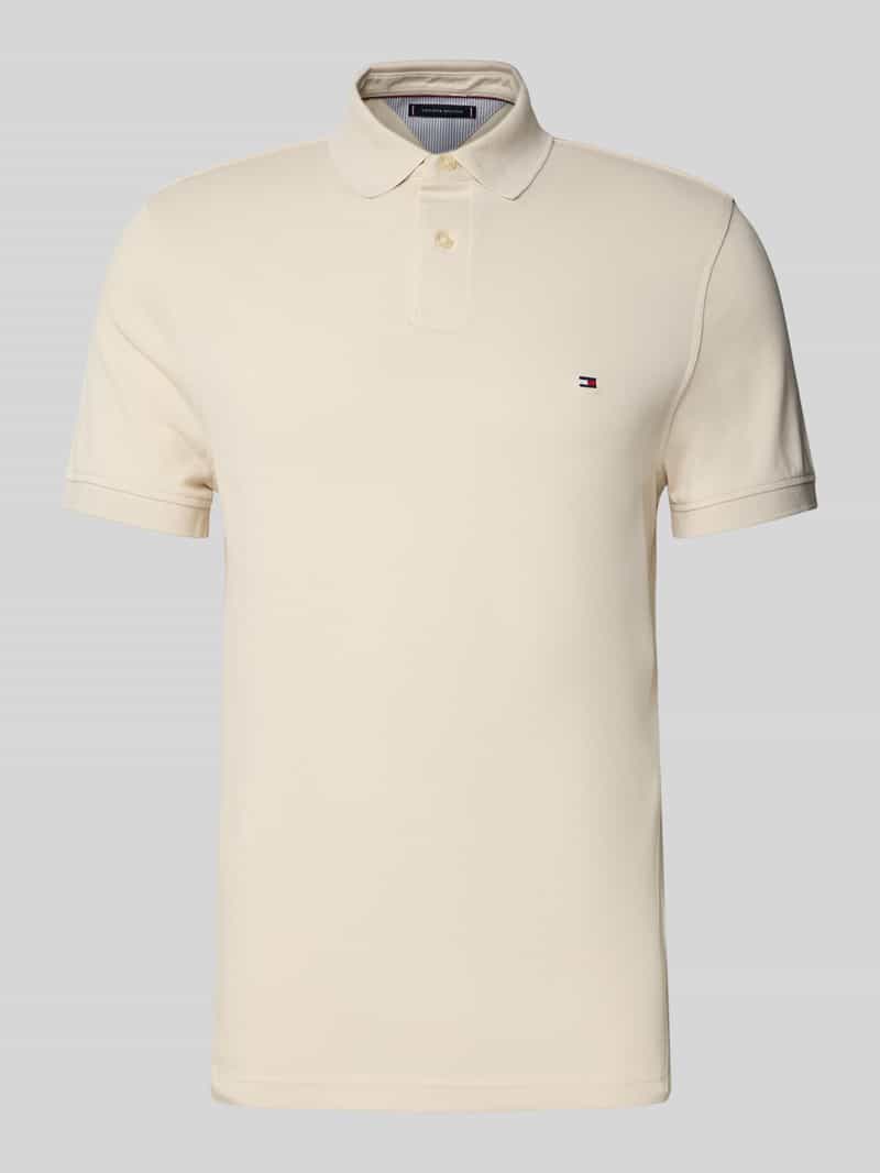 Tommy Hilfiger Regular fit poloshirt van een mix van katoen en elastaan