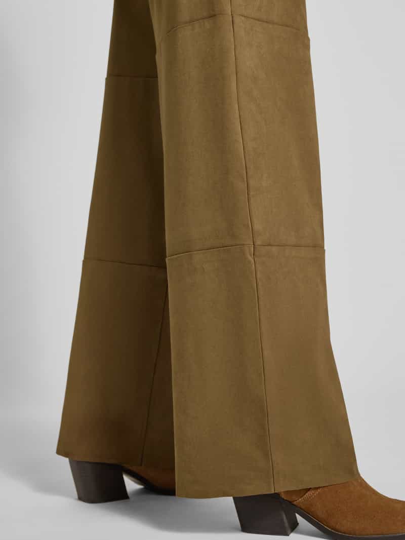 Jake*s Collection Broek in leerlook met deelnaden