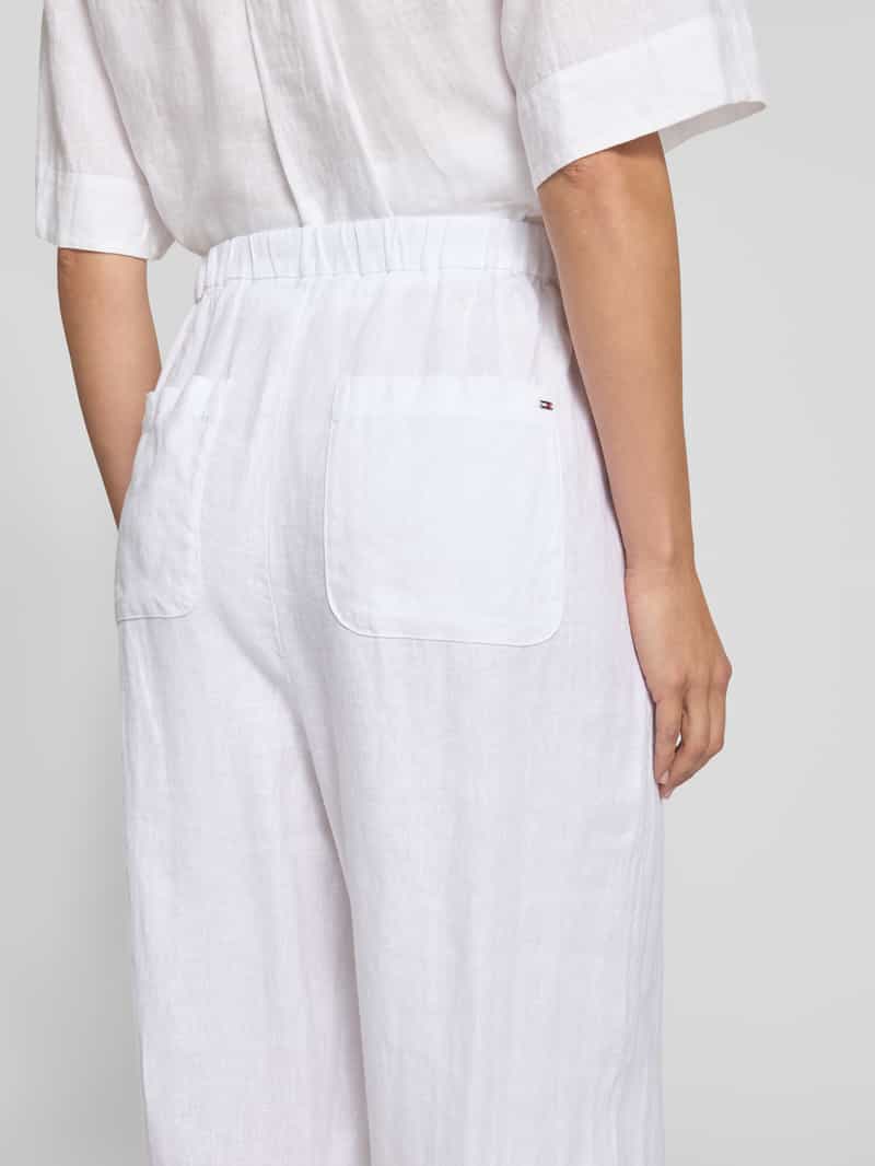 Tommy Hilfiger Tailored fit linnen broek van een mix van linnen en lyocell