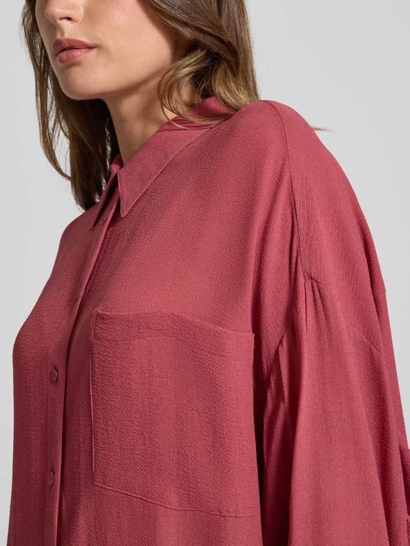 Essentiel Antwerp Loose fit overhemdblouse met crêpestructuur model 'IFIRE'