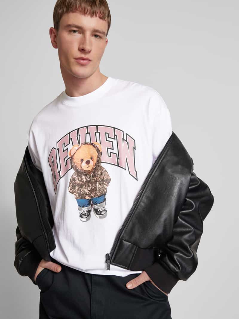 REVIEW T-shirt met labelprint