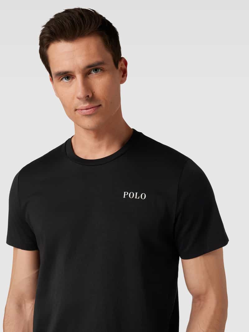 Polo Ralph Lauren Underwear T-shirt met labelprint model 'LIQUID COTTON'