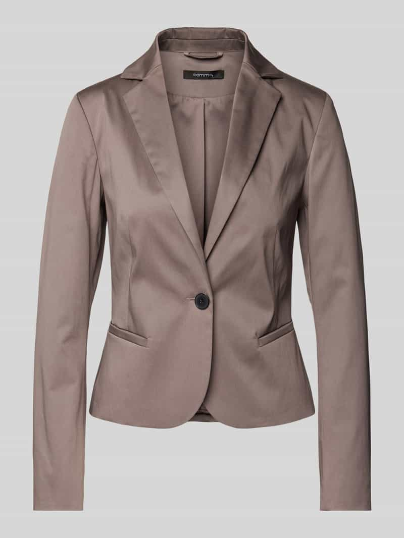 Comma Slim fit blazer met strookzakken