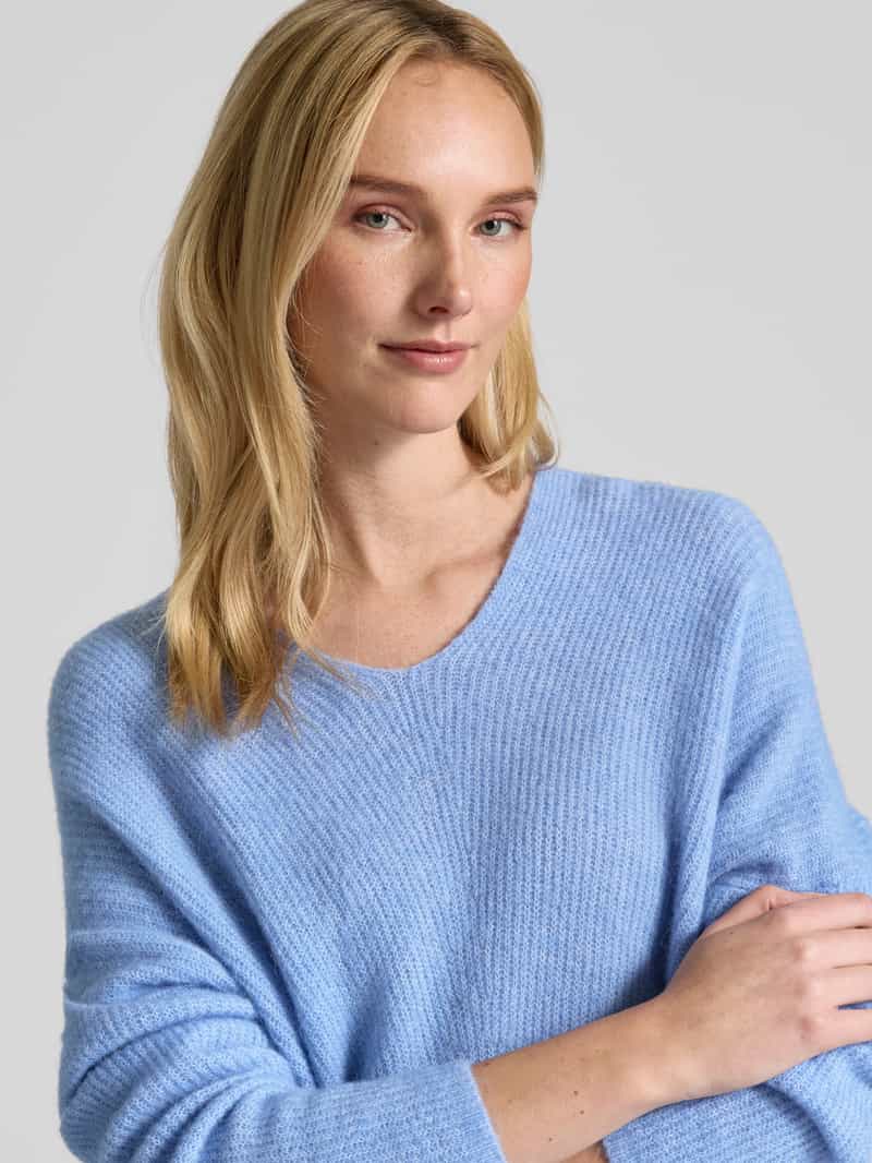 MOS MOSH Gebreide pullover met V-hals model 'THORA'