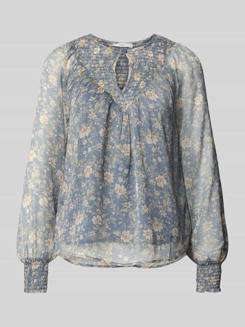 Pepe Jeans Relaxed fit chiffon blouse met all-over bloemenmotief model 'LAUREL SHIRT'