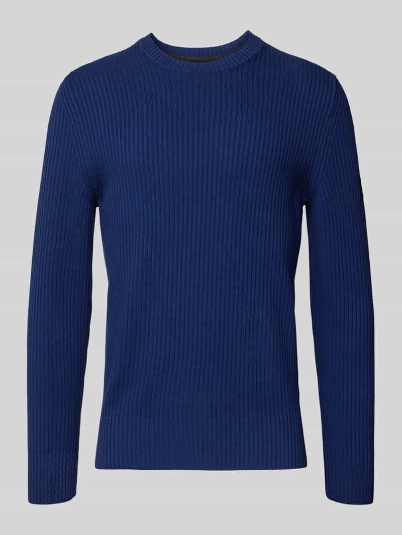 Marc O'Polo Regular fit gebreide pullover van puur katoen met opvallend ribmotief