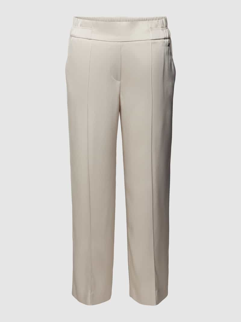 Marc Cain Regular fit stoffen broek met vaste persplooien