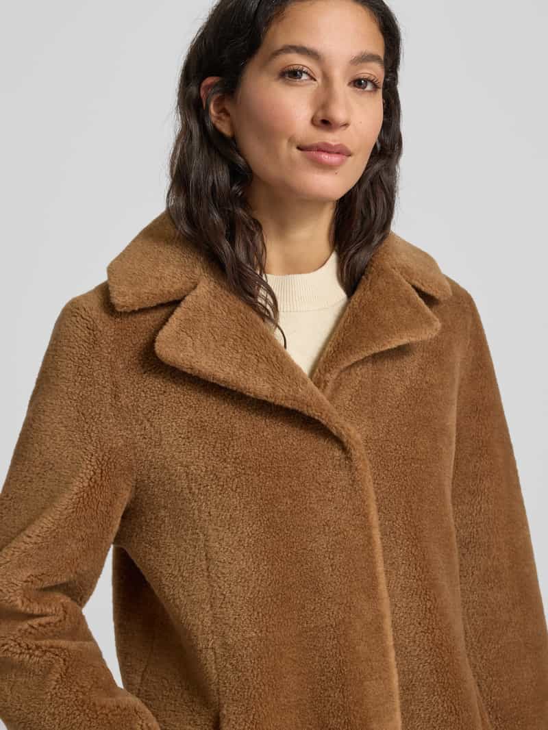 OAKWOOD Regular fit Lange jas van imitatiebont van pure Wol Model 'VENUS'