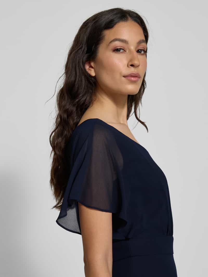 Vera Mont Knielange cocktailjurk in laagjeslook
