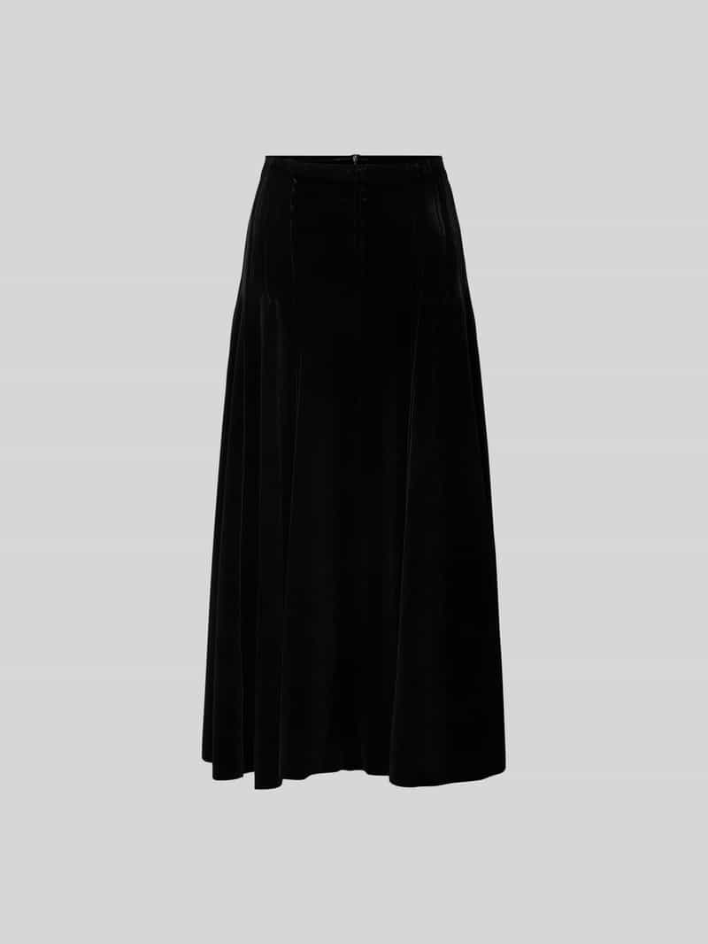Midirok van fluweel met siernaden