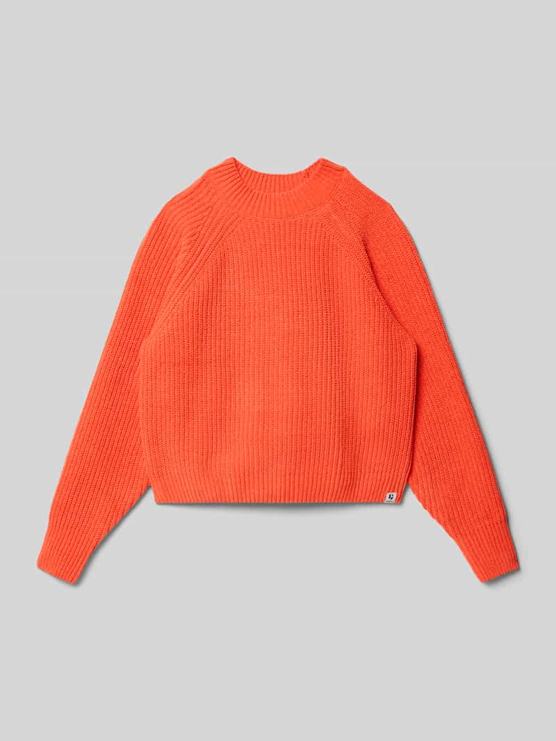 Garcia Gebreide pullover met ronde hals en labeldetail