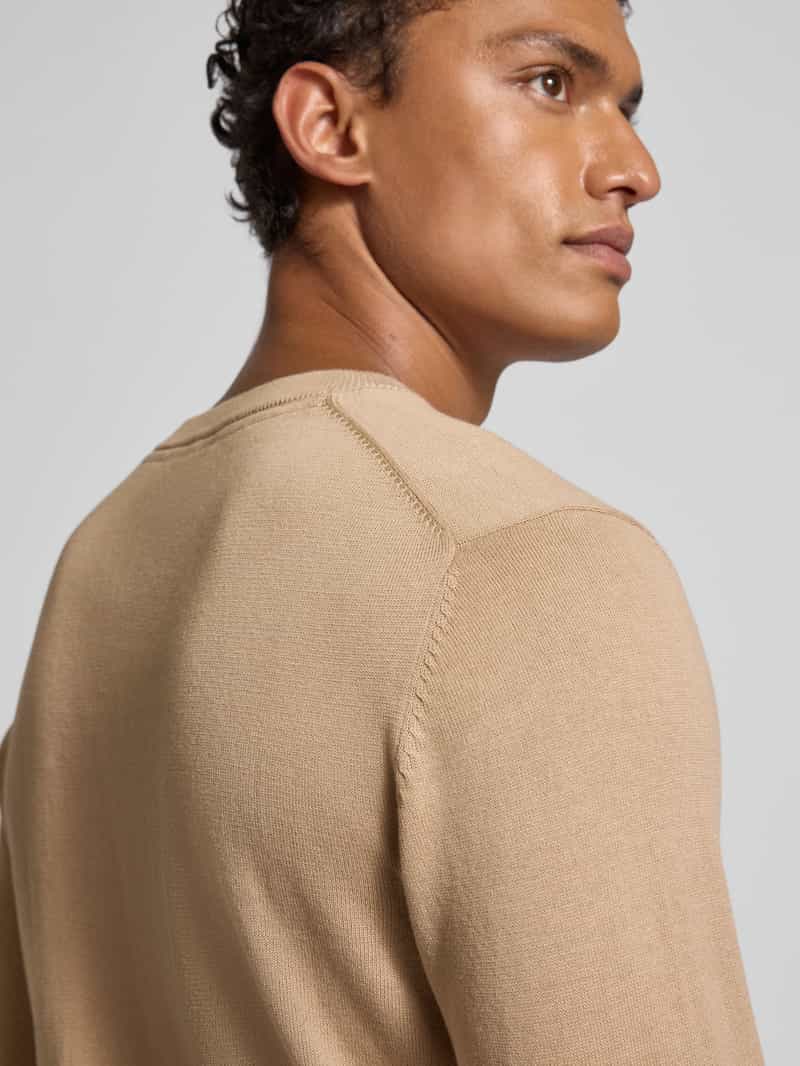 casual friday Gebreide pullover met ronde hals model 'OSVALD'