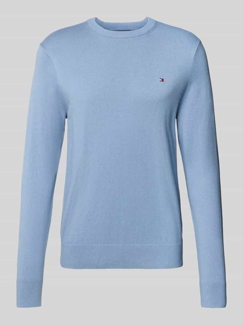 Tommy Hilfiger Regular fit gebreide pullover van een mix van katoen en kasjmier