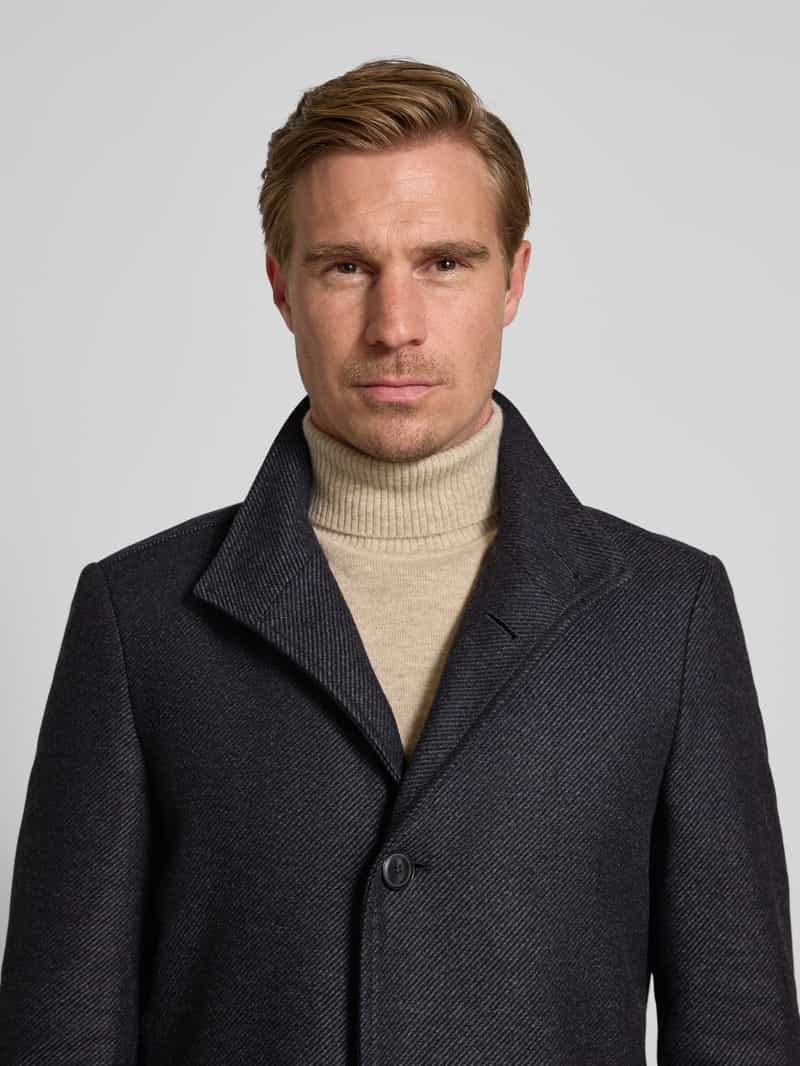 Boss Slim fit lange wollen jas van wolmix model 'HYDE'