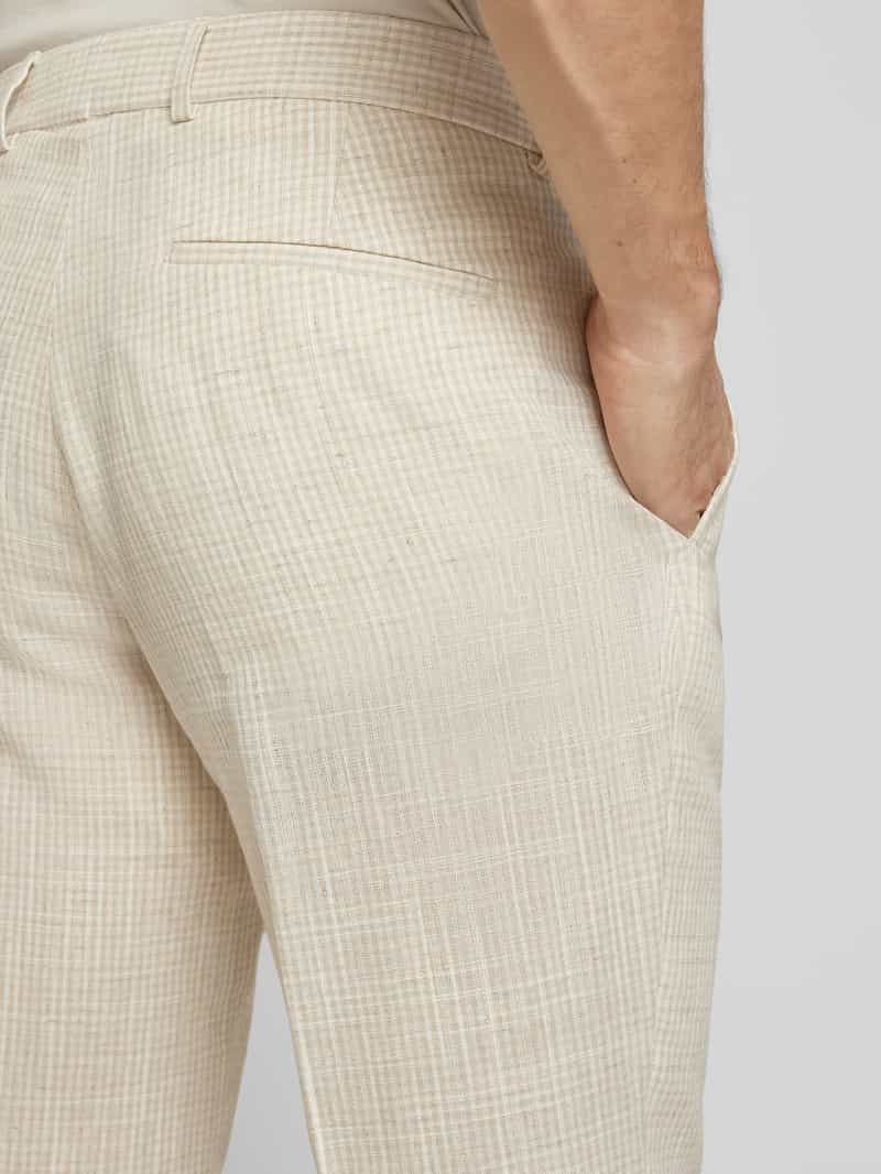 CG Club of Gents Regular fit pantalon met bandplooien en persplooien model 'Peter'