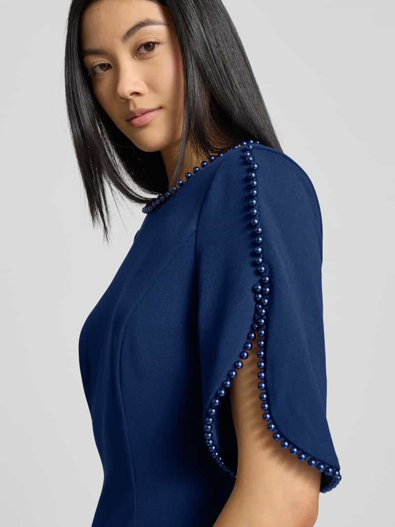 Adrianna Papell Knielange cocktailjurk met kralen
