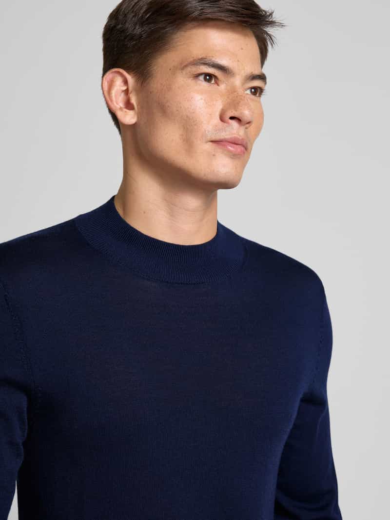 Selected Homme Gebreide pullover met opstaande kraag model 'TRAY'