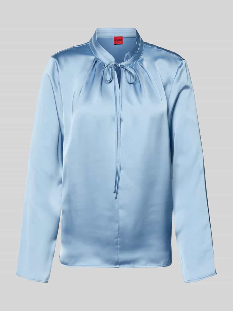 HUGO Regular fit blouse met lange mouwen en strikdetail model 'CIMONAS'
