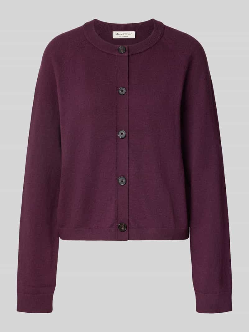 Marc O'Polo Regular fit gebreid jack met raglanmouwen