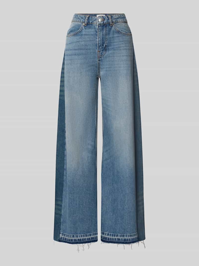 wide leg jeans met franjeboord model 'MISLAV'