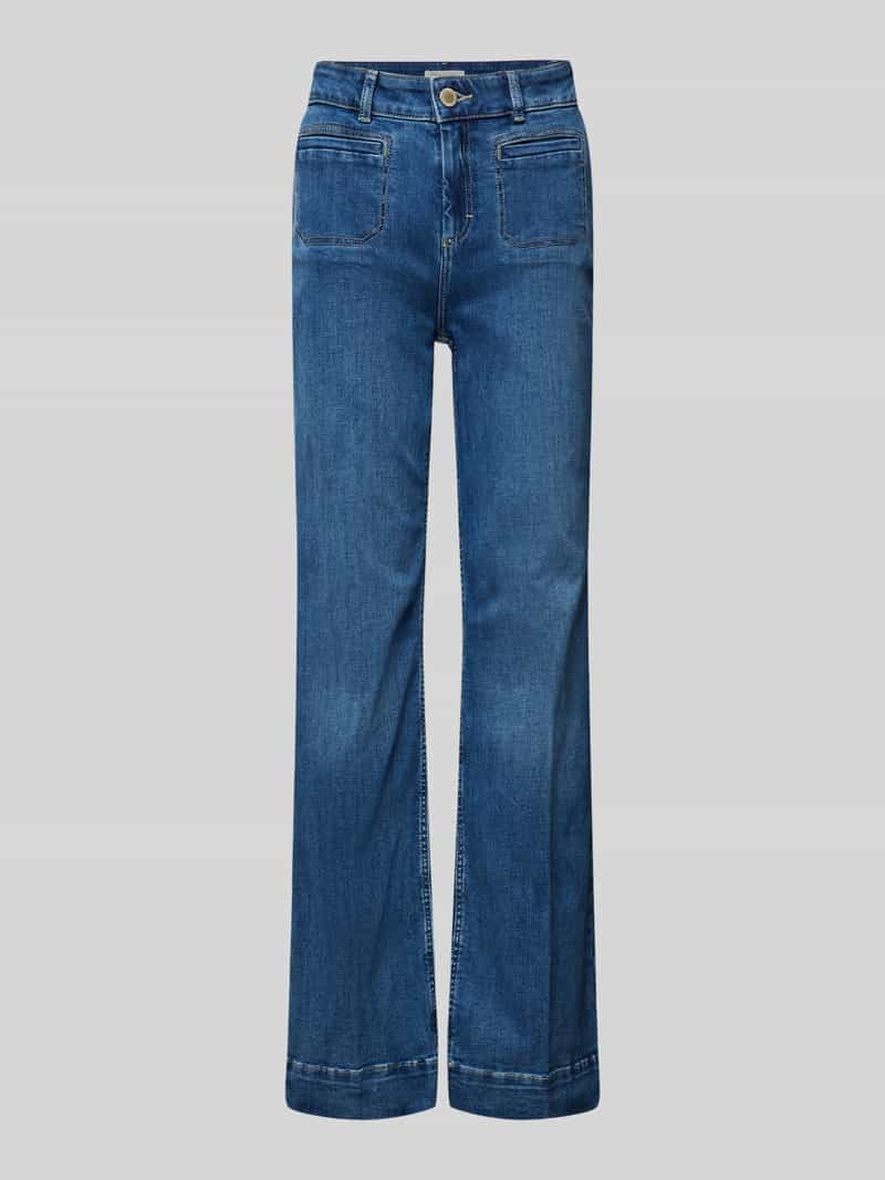 Christian Berg Woman Wide leg jeans met strookzakken
