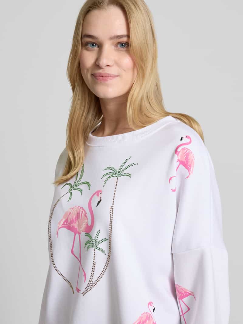 miss goodlife Oversized sweatshirt met ribboorden