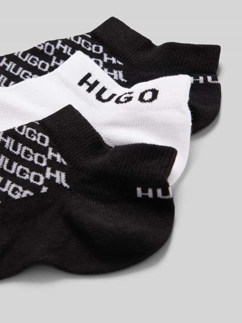 HUGO Sneakersokken in een set van 3 paar met logodetails