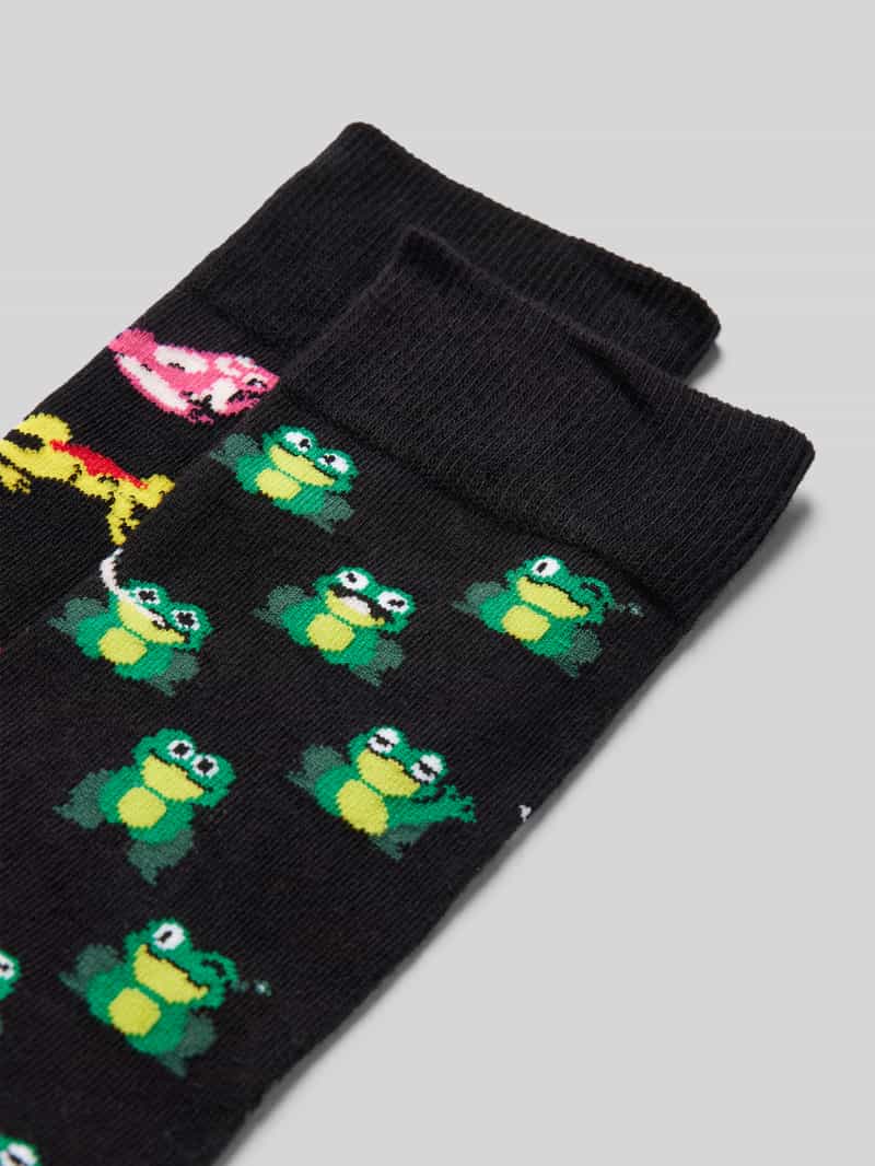 Christian Berg Men Sokken met motiefstitching in een set van 2 paar