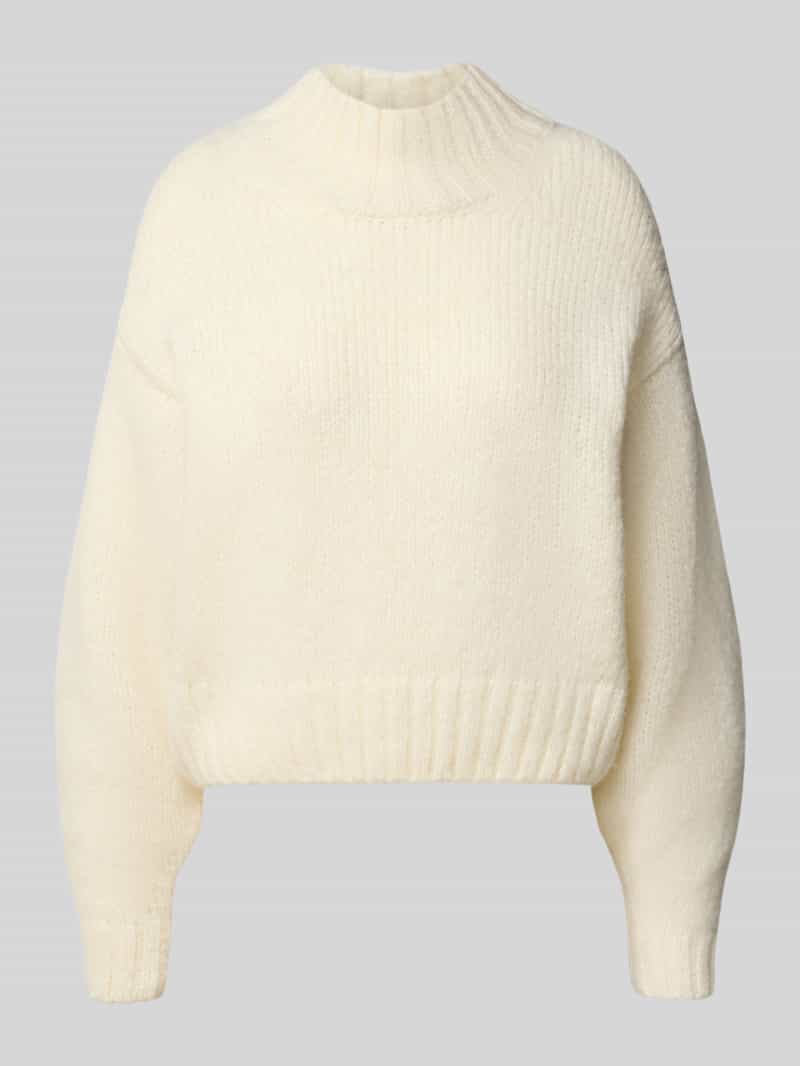 Marc Cain Relaxed fit wollen pullover met alpaca in gebreide look