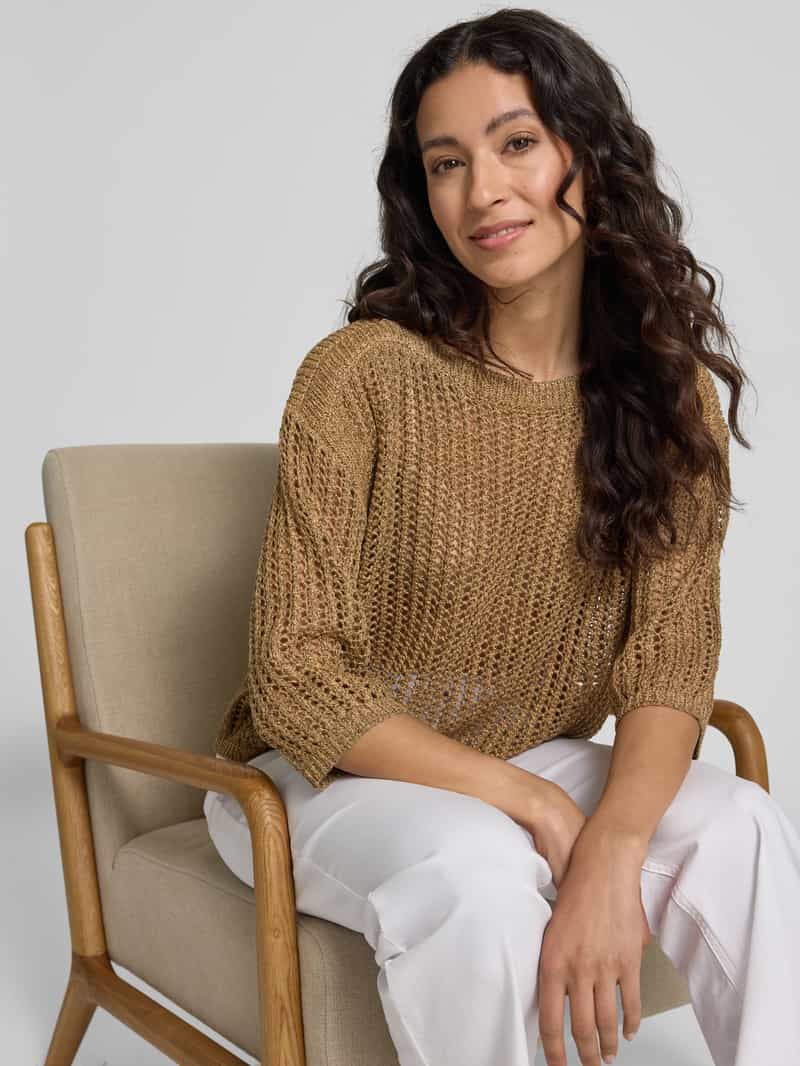 Betty Barclay Gebreide pullover met ajourpatroon