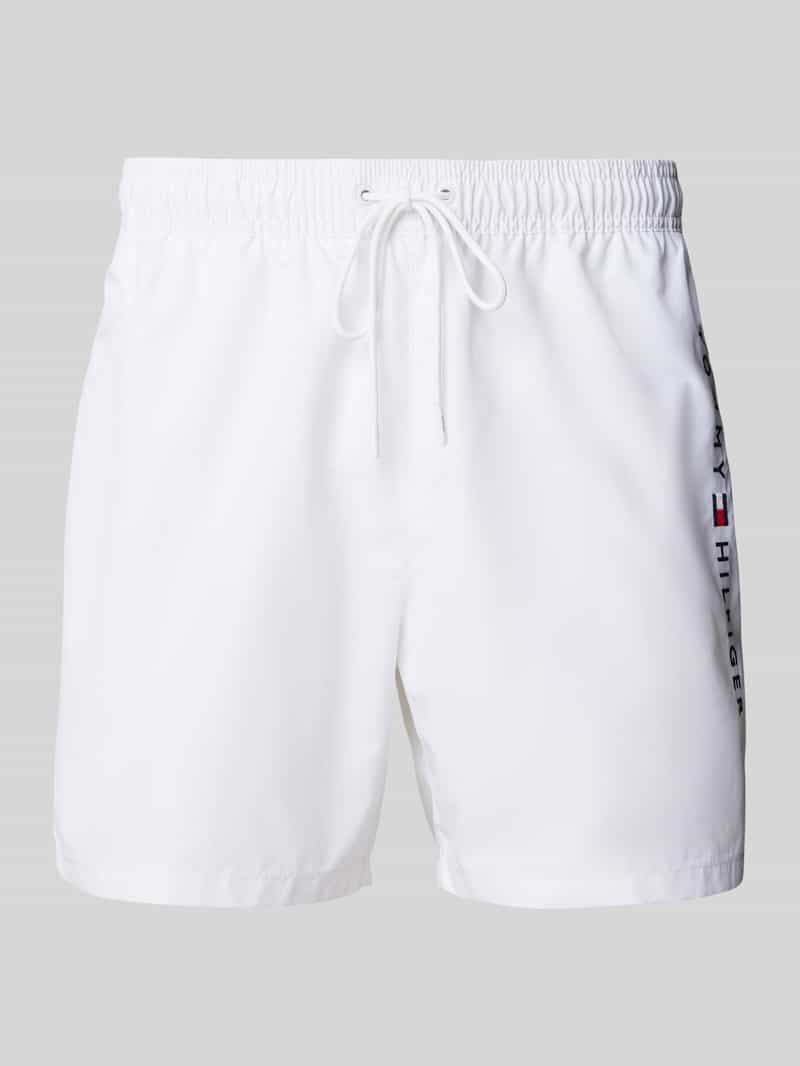 Tommy Hilfiger Regular fit korte zwembroek met labelstitching