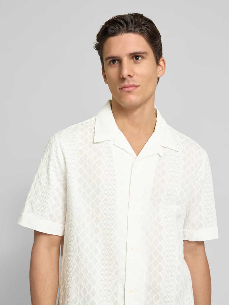 Antony Morato Regular straight fit vrijetijdsoverhemd met structuurmotief
