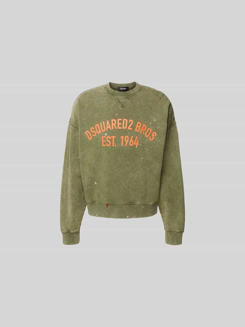 oversized sweatshirt met labelprint