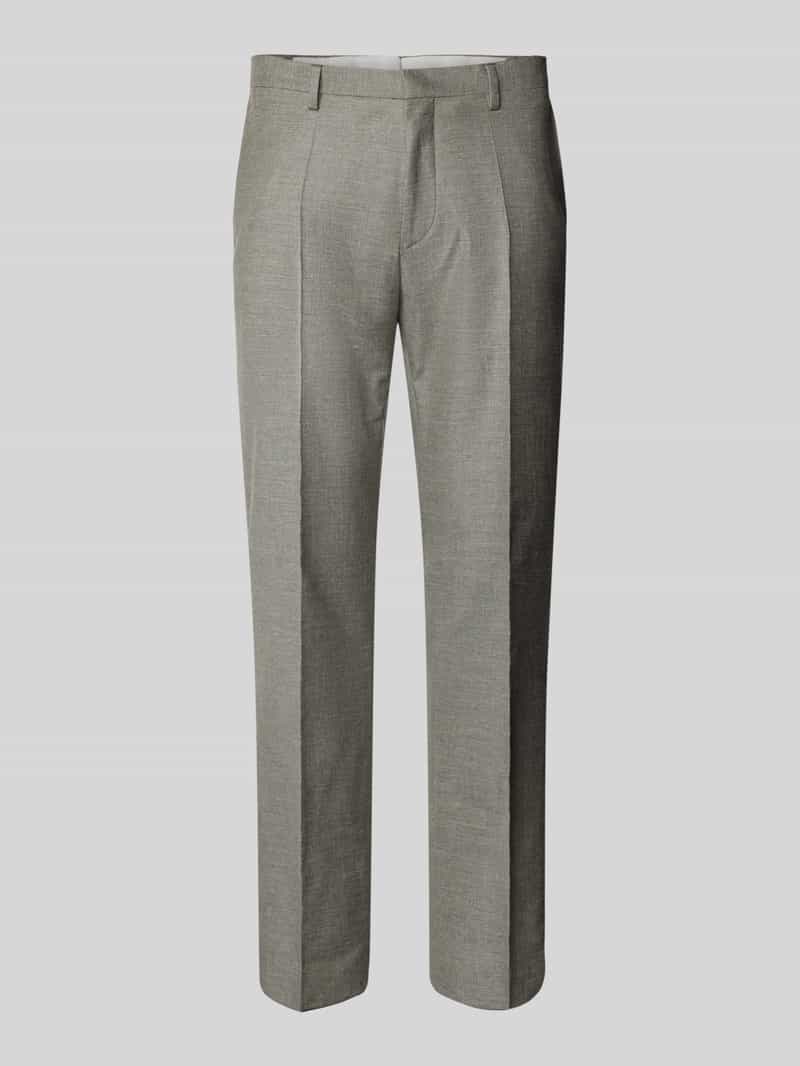 Roy Robson Pantalon van scheerwolmix met persplooien en steekzakken