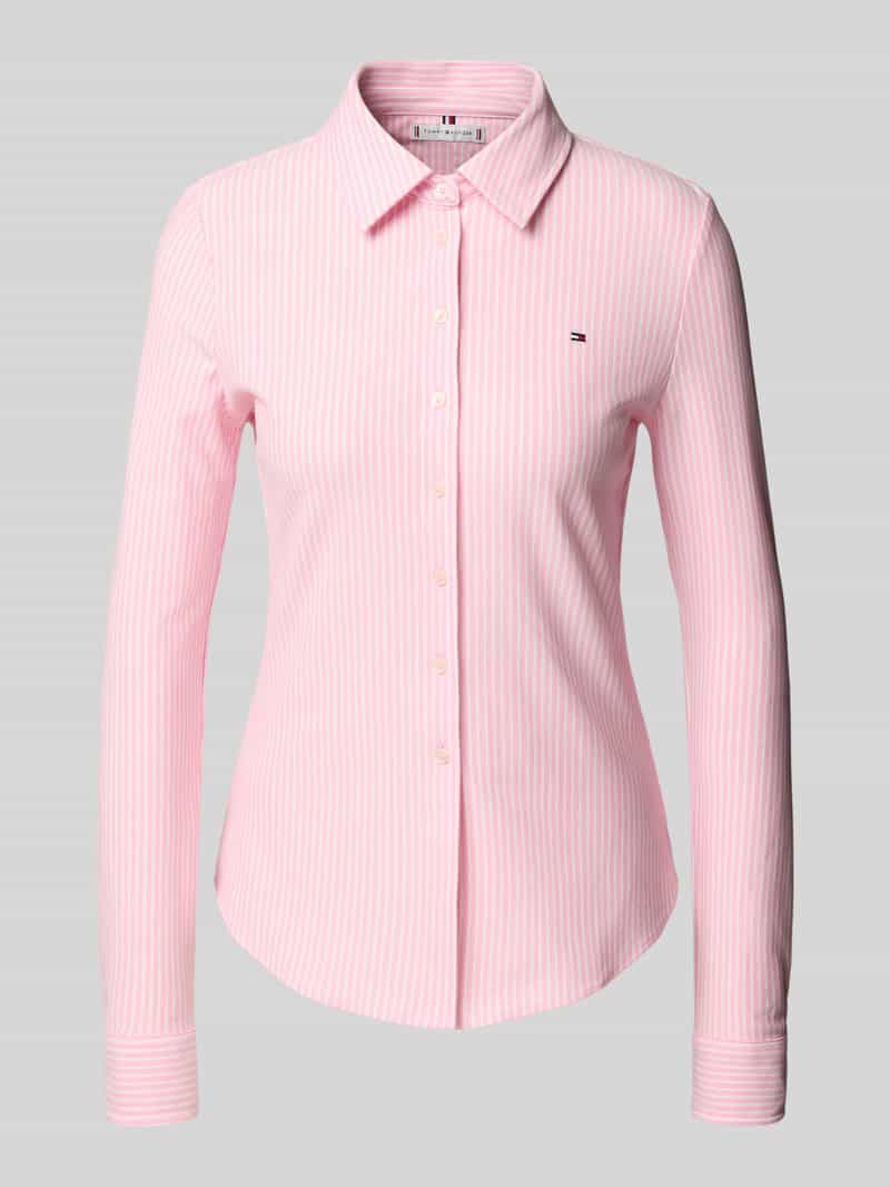 Tommy Hilfiger Shaped fit overhemdblouse van katoenmix