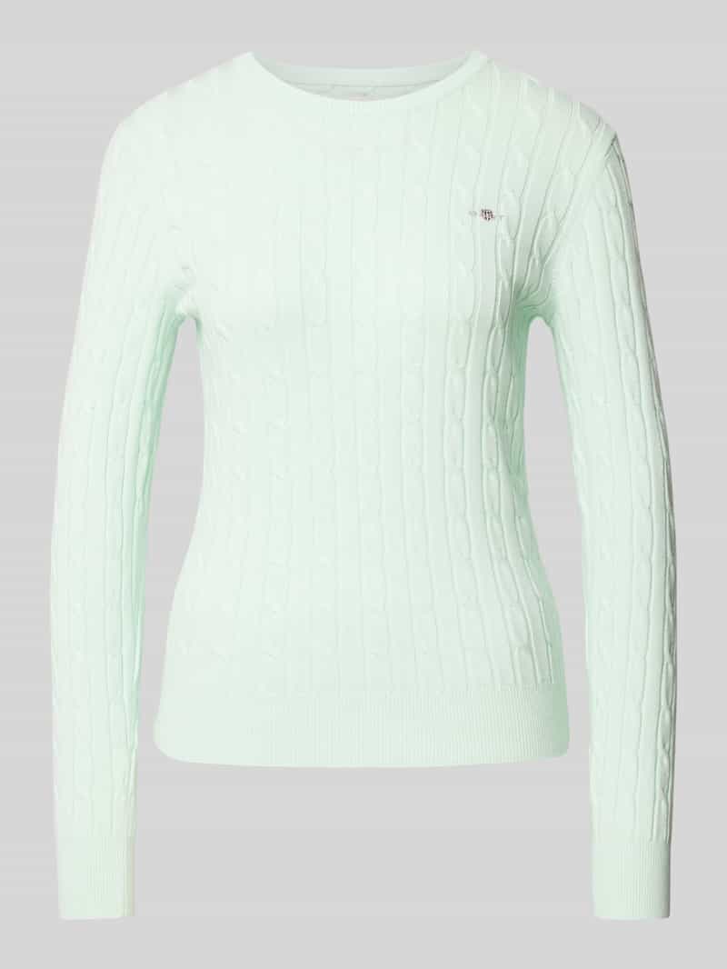 Gant Gebreide pullover met labelstitching