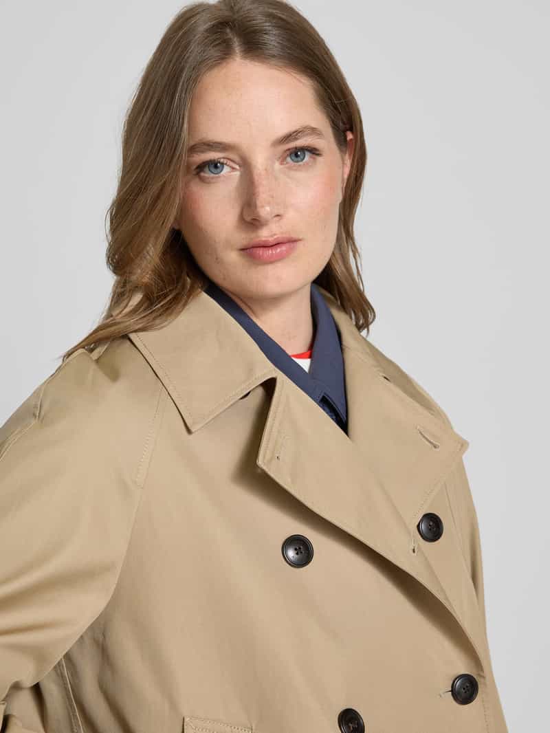 Tommy Hilfiger Korte trenchcoat met waterafstotende functie
