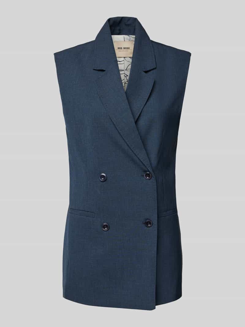 MOS MOSH Gilet met strookzakken model 'PHILINE ROYAL'