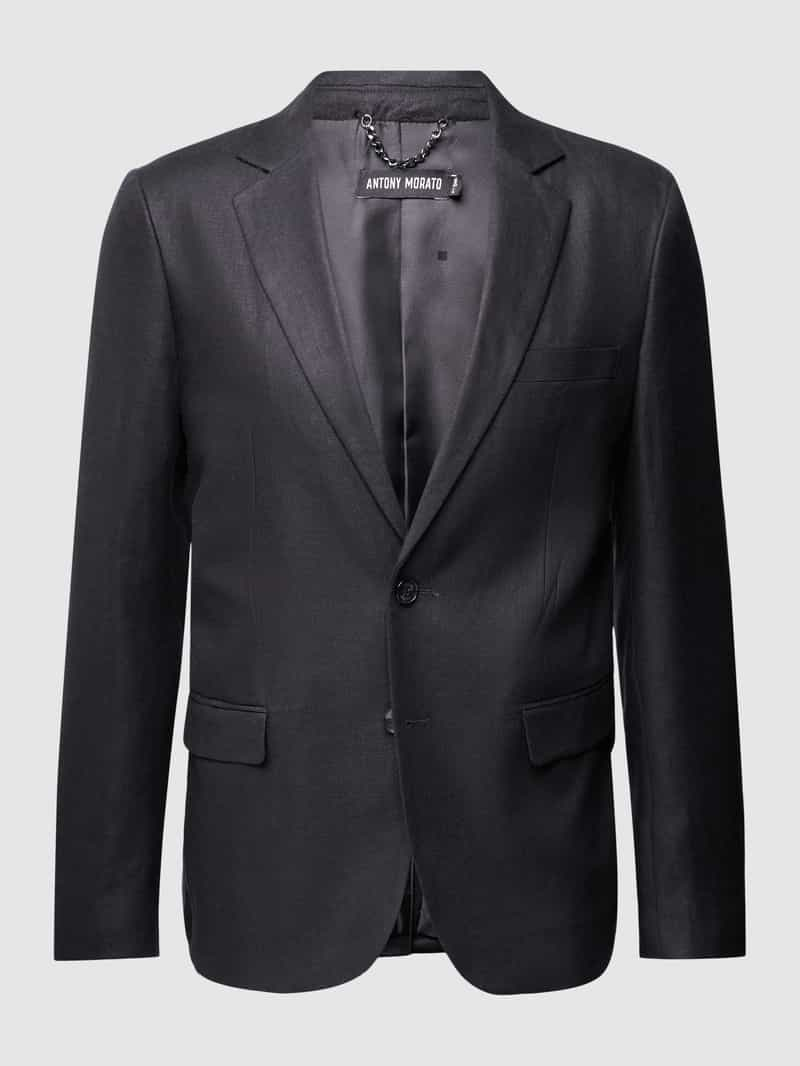 Antony Morato Slim fit 2-knoops colbert van een mix van linnen en viscose met klepzakken