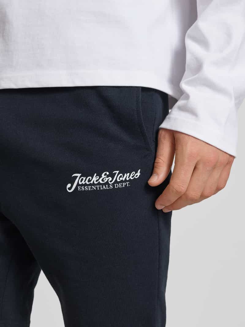 jack & jones Slim fit sweatpants met labelprint model 'GORDON'