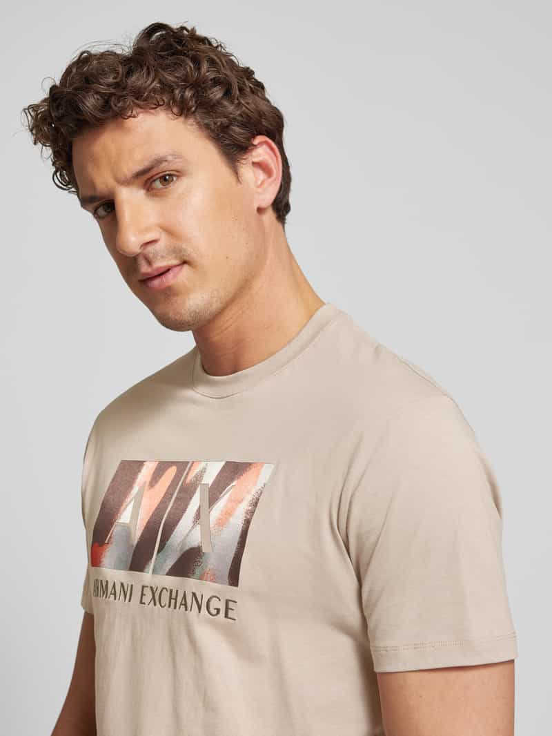 Armani Exchange T-shirt met labelprint